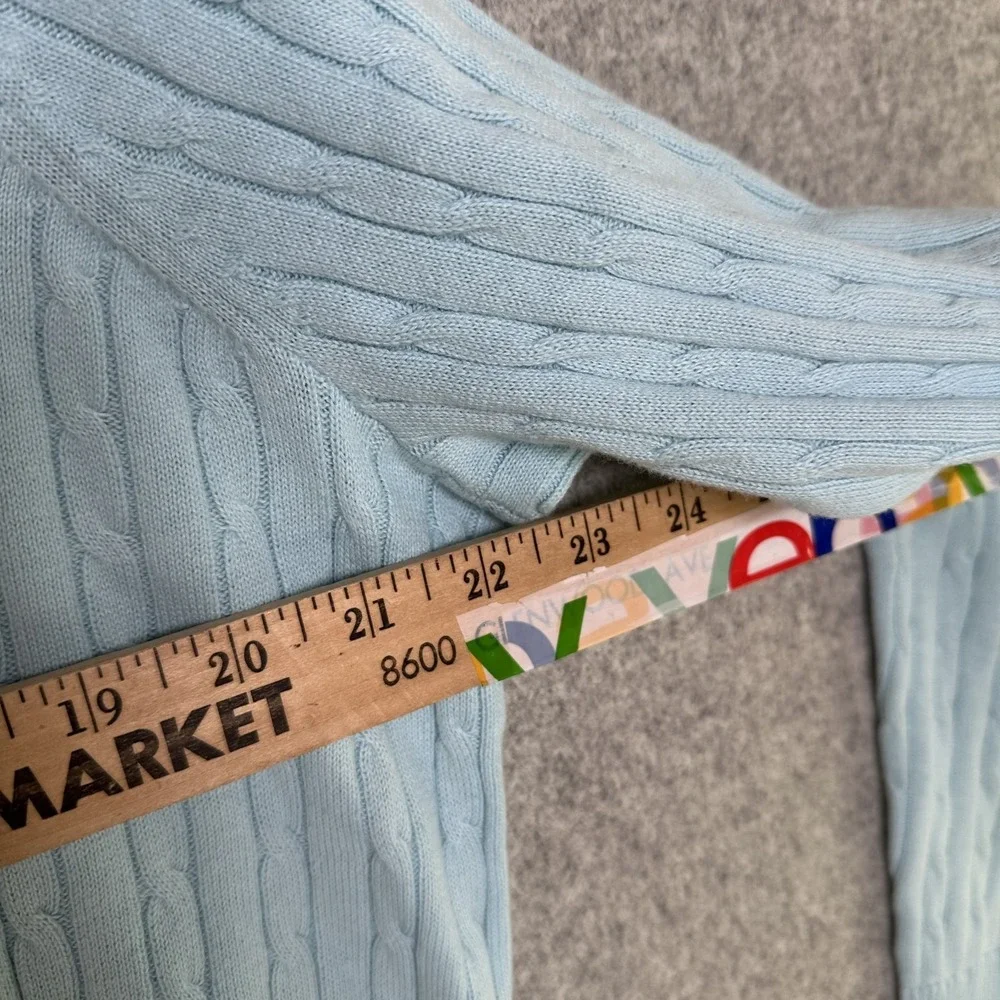 NWT Kim Rogers PXL Light Blue Sweater Long Sleeve‎ 100% Cotton Round Neck New